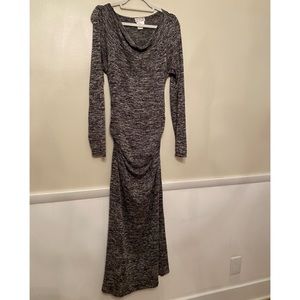 Dillard’s knit side ruched maxi dress size L